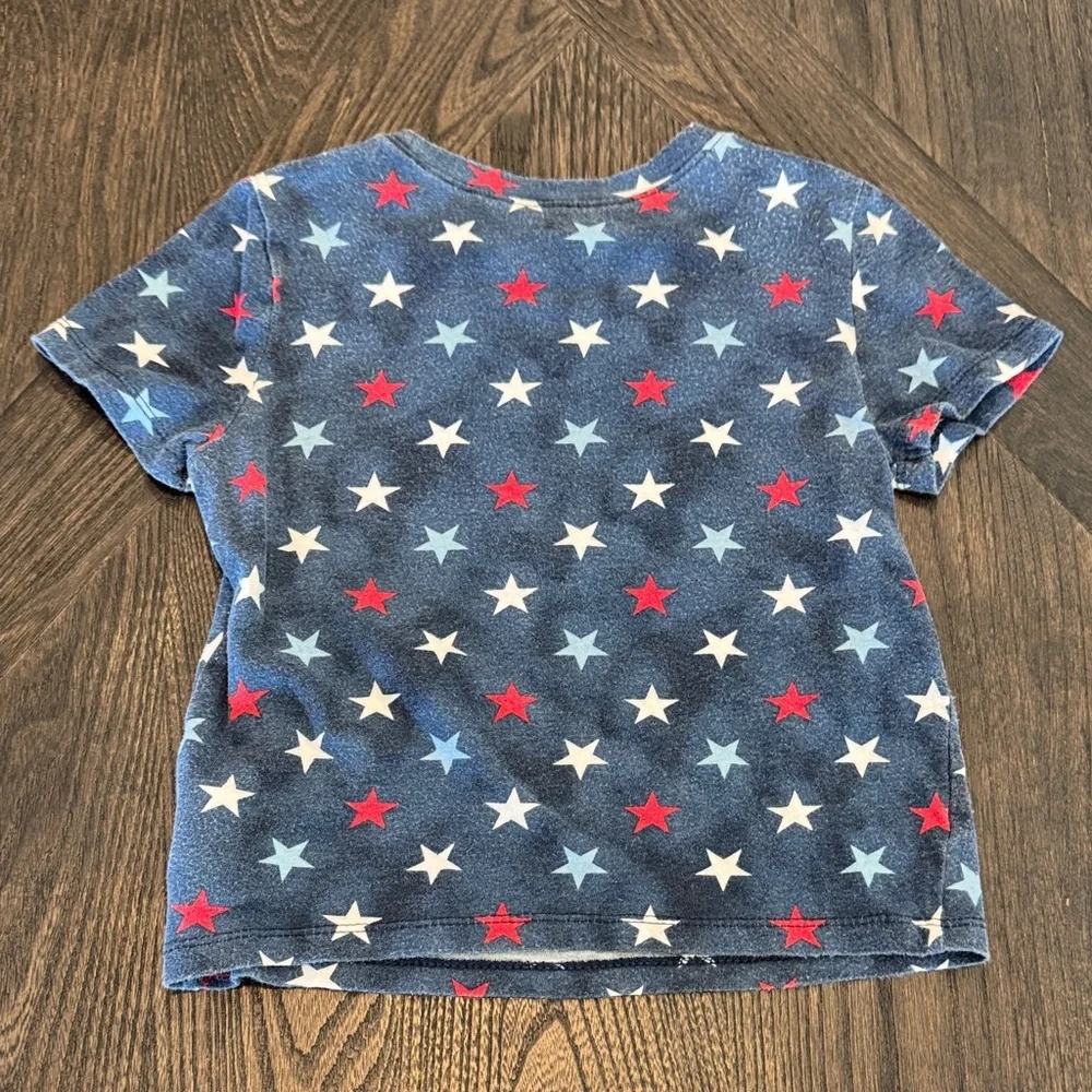 Old Navy Kids Starry Tee Blue Red White